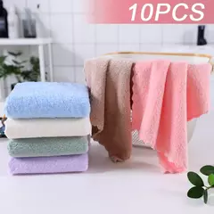 Toalha de Rosto de Microfibra Espessada, Absorvente, Alta Densidade, Velo Coral, Secagem Rápida, Limpar, Macio, Limpeza