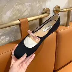 2023 luxo bowtie mary janes feminino dedo do pé quadrado brilhante couro & silk flats ballets femmes vermelho dança festa bola sapatos de casamento nupcial - comprar online
