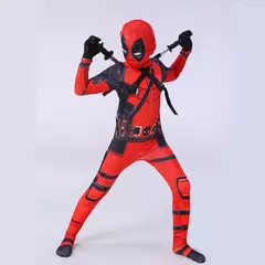 Crianças deadpool cosplay traje presentes de super-heróis deadpool macacão crianças trajes super-heróis crianças terno halloween criança traje
