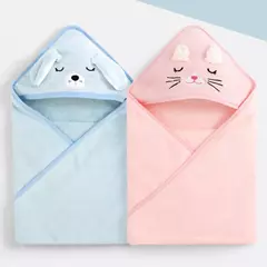 Toalha de banho com capuz de bebê recém-nascido, roupão infantil, envoltório Swaddle infantil, cobertor super macio, quente, dormindo, meninos, meninas, criança - Wolf Magazine