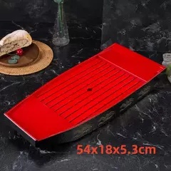 Preto Vermelho Sushi Sashimi Barco, Prato De Marisco, Bandeja De Sashimi De Salm - comprar online