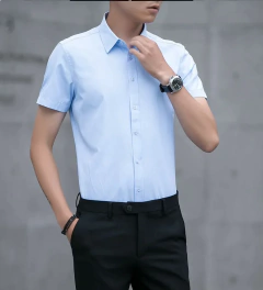 Camisa branca de manga comprida masculina negócios casual anti-rugas ajuste fino suaviza sua silhueta outono colete formal calças terno na internet