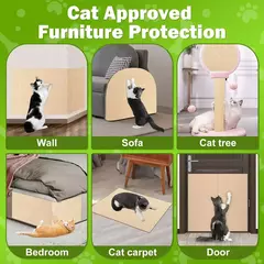 Cortável auto-adesivo tapete gatos placa de risco parede anti gato risco sofá diy gatos placa de risco sofá proteção patas afiar