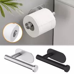 Aço inoxidável de parede Toilet Paper Holder, sem perfuração, Toalha Roll Dispenser, Banheiro e Cozinha, Aço Inoxidável SUS304