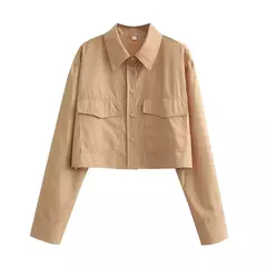 TRAF-Top feminino de manga comprida, blusas de botão, branca e rosa, camisa casual para o verão, 2024 - Wolf Magazine