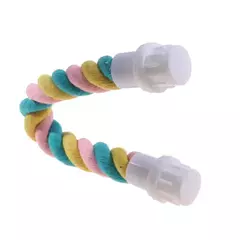 Papagaio pássaro em pé brinquedos corda de algodão brinquedo colorido mastigar poleiros para pássaro balanço arnês gaiola brinquedo para animais de estimação papagaio escalada brinquedos - loja online