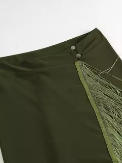 Conjunto de biquíni de três peças, sutiã acolchoado, borla, saia de praia de cintura alta, maiô de verão, moda sexy, monocromático