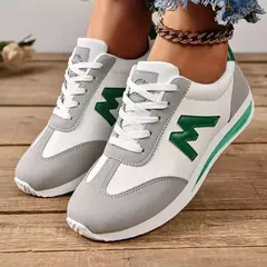Tênis de cabeça redonda feminino, tênis leves, respirável, com renda cruzada, boca profunda, casual, versátil, designer