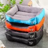 Cor quadrada inverno macio casa quente para cama de cachorro para tapete de cachorro à prova dwaterproof água cama de gato para animais de estimação para grande médio pequeno casa de cachorro