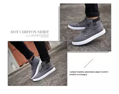 Sapato retrô de skate plataforma masculino, bota casual com renda, top alto, versão coreana, nova moda, outono, 2022 - Wolf Magazine