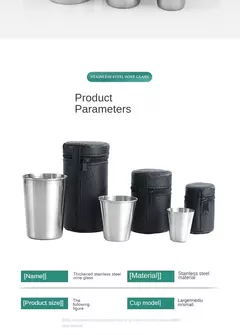 Copos portáteis de aço inoxidável, Mini Set, ao ar livre, prático, viagens, uísque, copos, cozinha, jantar, bar, casa, 30ml, 170ml - comprar online