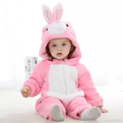 Imagem do Macacão de flanela para bebés, Macacão Kigurumi, Macaco, Unicórnio, Vaca, Leão, Animal Cosplay, Pijama para 1 a 4 anos Crianças, Meninos, Inverno