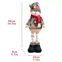 Bonecas decorativas do Natal, ornamento do Feliz Natal, bonecas de Papai Noel, rena, boneco de neve, ano novo, 3pcs