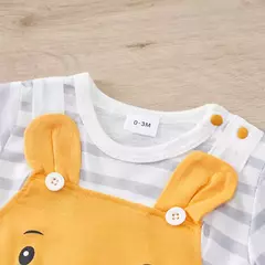 Roupa de urso fofa para criança, roupas de bebê e menina, macacão ao ar livre, traje de verão lindo de 0-18 meses, novo estilo, moda, 2024