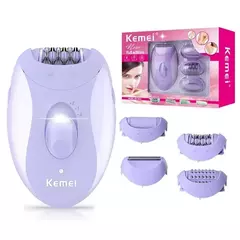 Kemei-Depiladora Elétrica Recarregável para Mulheres, 4in 1, Depilação Facial do Corpo, Aparador de Biquíni para Pernas, axilas