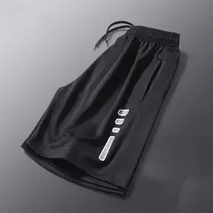 SONECHOKI-Shorts De Corrida Respiráveis Para Homens, Impressão Listrada, Shorts De Ginástica Soltos De Basquete Esportivo, Treinamento Fitness, Fundo De Treino