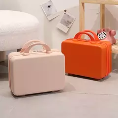 Mini caixa de maquiagem vintage 14 Polegada portátil viagem saco de higiene pessoal prático caso de armazenamento para acessórios cosméticos bloqueio senha