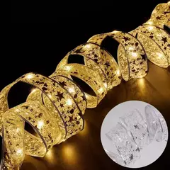 LED Ribbon Fairy Lights para Natal, enfeites de árvore de Natal, decoração, DIY Bows, String Light, Ano Novo, 2025, 2025 - loja online