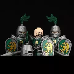 Dragão verde corvo cavaleiros escudo figuras de ação moc medieval antigo cavaleiros cena bloco de construção brinquedos criativos para crianças