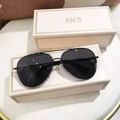 Óculos de sol gradiente anti-reflexo para homens, armação grande, óculos de sol piloto, uv400, moda - comprar online