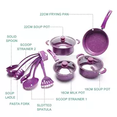 Imagem do Conjunto de panelas e panelas antiaderentes, utensílio de cozinha, panelas, presentes para amigos e familiares, 13 peças