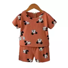 Terno de algodão bebê para meninas e meninos, dois conjuntos de roupas, roupas recém-nascidas, 1 ano, 2 anos, 3 anos na internet