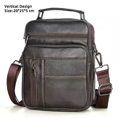 Sacos de couro genuíno para homens, bolsa crossbody masculina, mini pad, bolsa de ombro para menino, marca de luxo, moda quente - Wolf Magazine