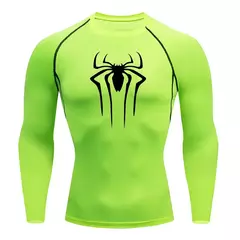 Camiseta masculina de segunda pele correndo, esportes de proteção solar Fitness Rashgarda, mangas compridas MMA, camisa de compressão, roupas de treino na internet