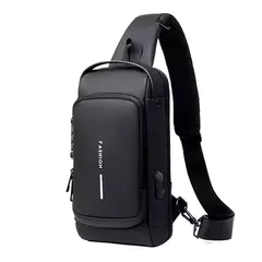 Bolsa de Ombro Multifuncional Anti-Roubo USB para Homens, Bolsa Crossbody Masculina, Messenger Pack, Travel Sling Chest Bags, Cross Body Pack