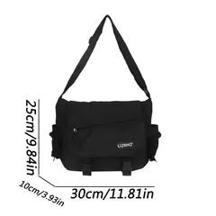 Bolsa de Ombro de Nylon Grande Capacidade, Bolsas Crossbody para Adolescente, Bolsa Mensageiro para Estudante, Mochilas escolares-mw