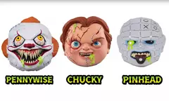 Kidrobot madballs anime figura série de terror horrorballs chucky pennywise pinhead brinquedos colecionáveis para criança personalizado