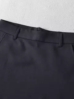Imagem do Willshela-Mini saia feminina monocromática com zíper traseiro A-Line, cintura alta, saias chiques femininas, moda vintage