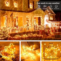 Imagem do USB LED Copper Silver Wire String Lights, Luzes de fadas impermeáveis, Guirlanda Luz, Natal, Festa de casamento, Decorativo, 5m, 10m, 20m