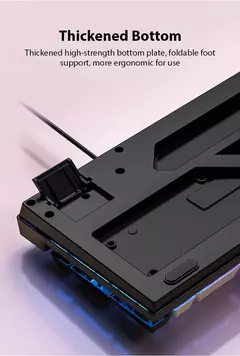 K500 teclado para jogos com fio sensação mecânica laptop desktops pc computador acessórios de escritório 104 teclas teclados com luz de fundo rgb - loja online