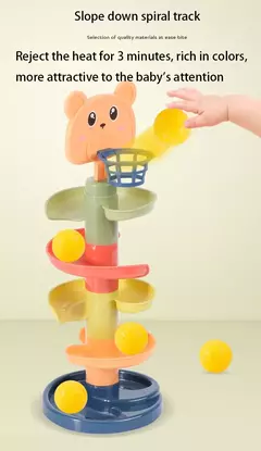 Montessori Rolling Ball para crianças, Jogos educativos para bebês, Stacking Track, Baby Development Toys na internet