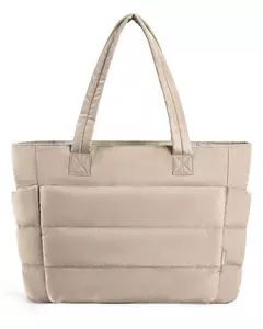 Imagem do BAGSMART Bolsa feminina de grande capacidade, cor sólida, bolsa versátil para viagens, trabalho, estudante, classe, sacola de compras