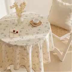 Toalha de mesa de algodão pequena margarida para decoração, estilo coreano, retângulo, para cozinha, casamento, sala de jantar na internet