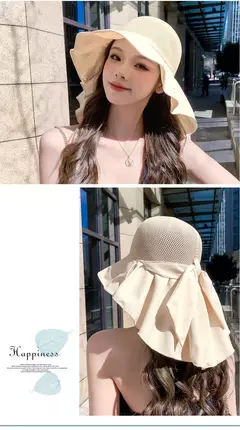 Guarda de Pescoço Respirável Feminino, Chapéus de Verão, Xaile, Chapéus de Sol, Viagem Exterior, Protetor Solar - loja online