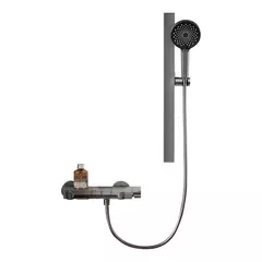 Sistema De Chuveiro De Liga De Cobre Para O Banheiro, Chuveiro De Chuva De Temperatura Constante - comprar online