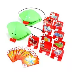 Frog Mask Wagging Tongue Lick Cartas, Jogos de Tabuleiro para Crianças, Família, Brinquedos Antistress, Engraçado Desktop Puzzle