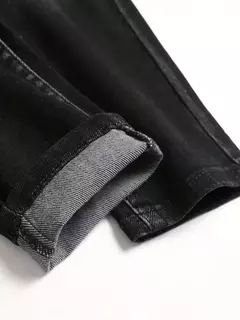 Calça jeans casual stretch reta masculina, azul, preta, clássica, calça de trabalho, roupa de marca masculina, moda na internet