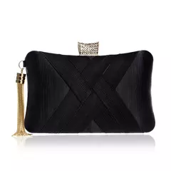 Imagem do Sekusa-bolsa de noite com borla feminina, bolsa de ombro com corrente, festa de casamento