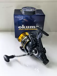 Okuma Carretel de pesca - Tambor de linha de pesca rotativa com copo de metal - Carga máxima de pesca de 22 kg adequado para modelo 3000-8000 - Wolf Magazine