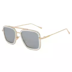 Tony Stark Iron Man Sunglasses, Quadros quadrados do metal do vintage - comprar online