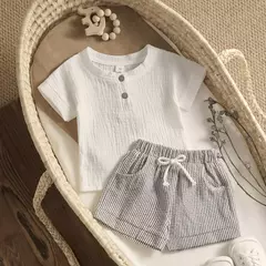 Imagem do Ma & baby-camiseta e shorts de manga curta para crianças de 0 a 3 anos, roupas de verão para bebê