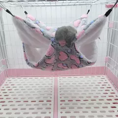Rede quente de dupla camada para hamster, camas suspensas para animais de estimação, furão, cobaia, animais pequenos, chinchila, esquilo, gaiola de pelúcia - Wolf Magazine