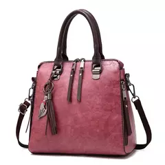 Bolsa de Ombro de Couro Retro para Mulheres, Bolsa Crossbody Messenger, Grande Capacidade, Bolsa Feminina, Designer de Luxo, Alta Qualidade - loja online