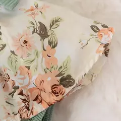 Vestido para a menina do verão, macacão listrado, roupa do algodão, projeto floral, para o recém-nascido na internet