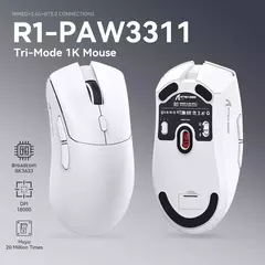 Mouse sem fio Bluetooth Gaming, Pixel Art, R1 Superlight, 2.4G, Sensor ajustável, 6 DPI ajustável para Office Game - Wolf Magazine