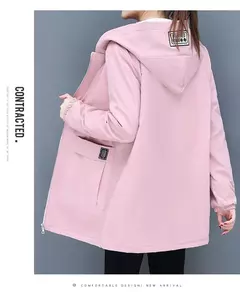 Casaco de algodão acolchoado de comprimento médio feminino, lã de cordeiro grossa quente, blusa feminina com capuz, todo apto, novo, outono, inverno, 2023